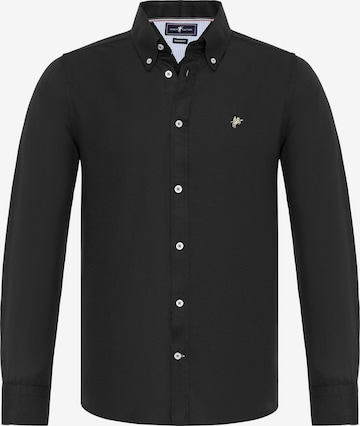 DENIM CULTURE Button Up Shirt ' EDIZ ' in Black: front