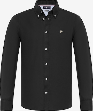 DENIM CULTURE Regularny krój Koszula ' EDIZ ' w kolorze czarny: przód