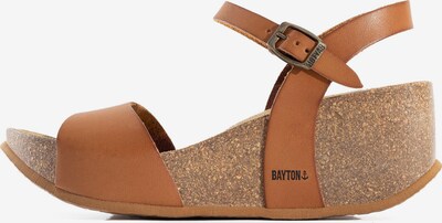 Bayton Sandales 'Maya' en camel / noir, Vue avec produit