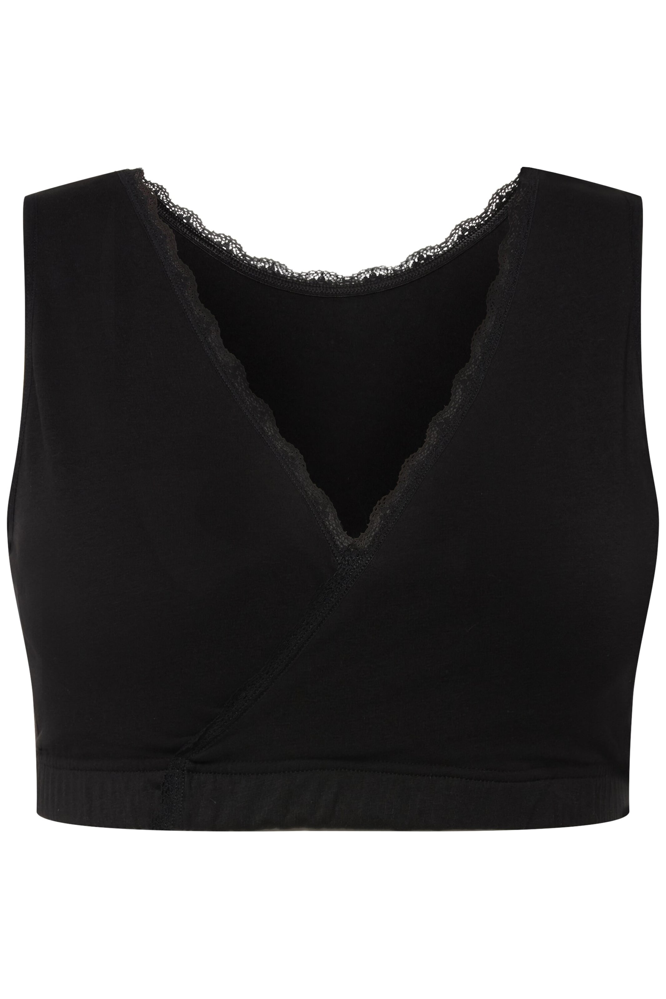 Ulla Popken Bustier BH in Zwart: voorkant