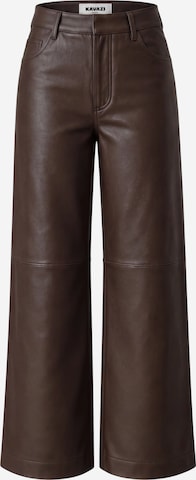 Wide Leg Pantalon KAVAZI en marron : devant