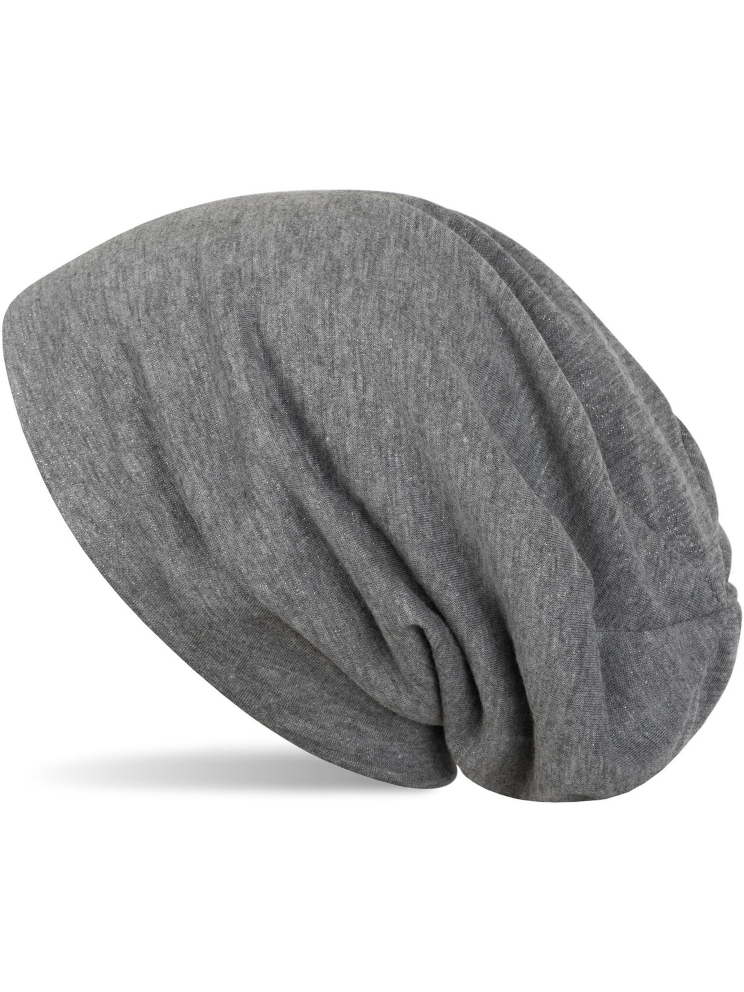 styleBREAKER Mütze 'Beanie mit All Over Glitzer'‌‌‌‌‌‌‌‌‌‌ in Grau: Vorderseite