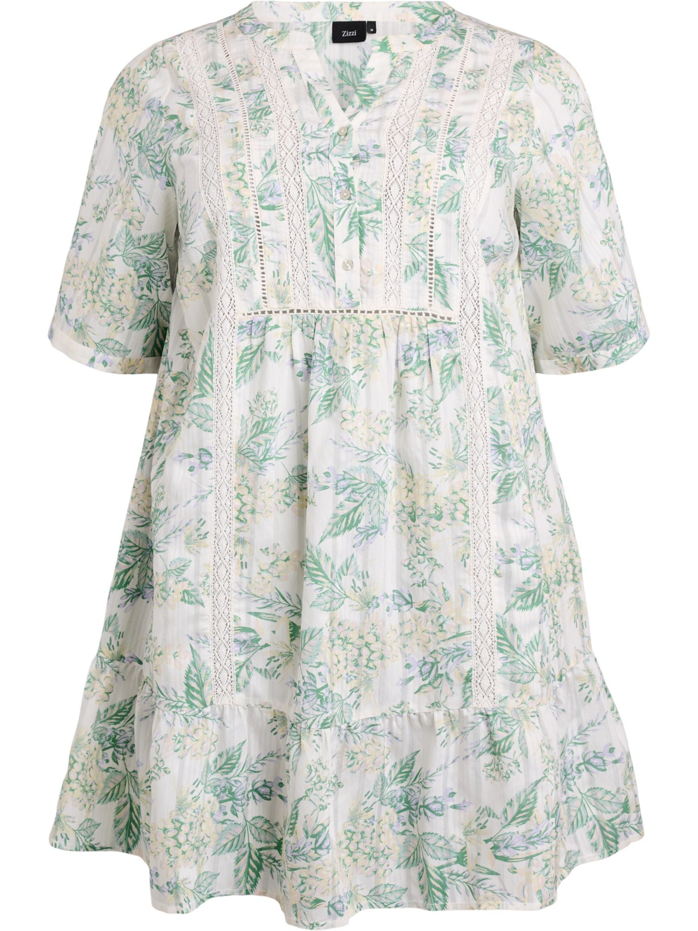Zizzi Платье 'MGitte' в Зеленый / Сиреневый / Белый, Обзор товара