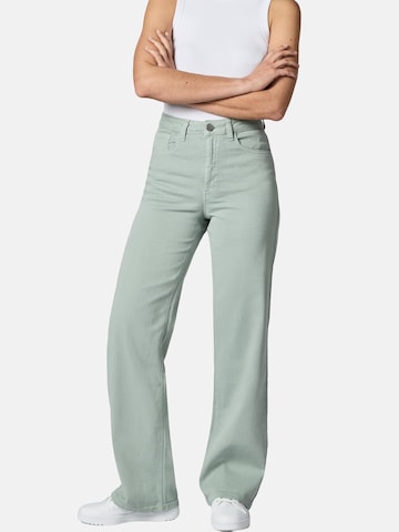 Wide Leg Jean 'Cyrele' Peak Time en vert : devant