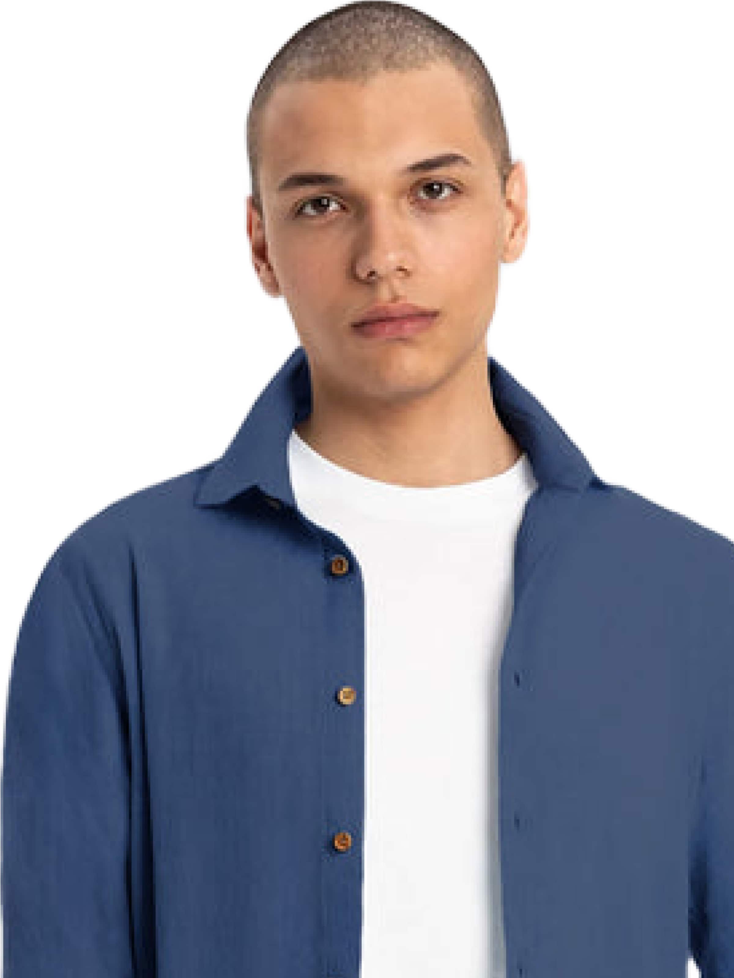 UNIQVIBE Regular fit Overhemd in Blauw
