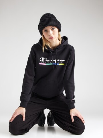 Champion Authentic Athletic Apparel Sweatshirt in Black: front