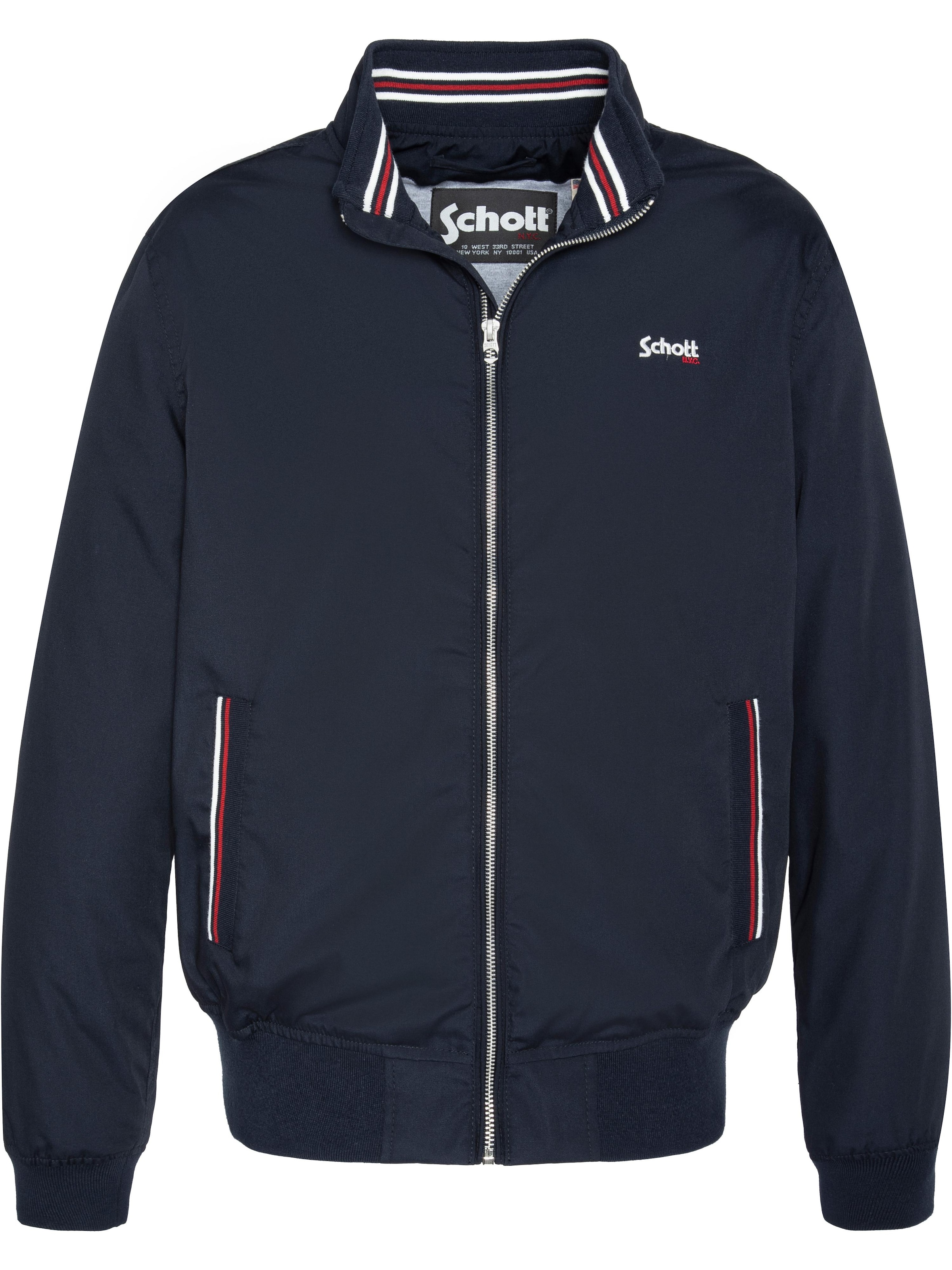 Manteau mi-saison Schott NYC en bleu : devant
