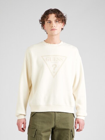 Sweat-shirt GUESS Originals en beige : devant