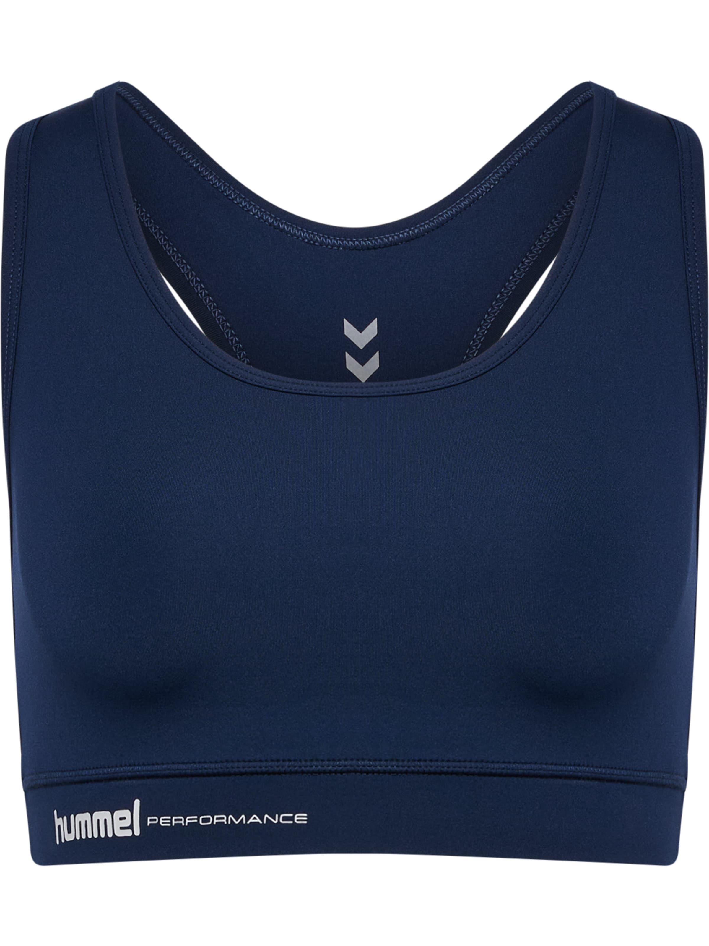 Hummel Bustier Sport bh 'Pulse' in Blauw: voorkant