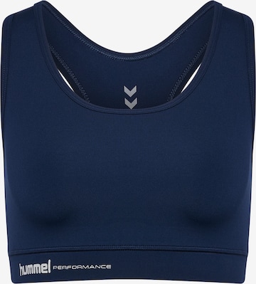 Hummel Bustier Sport-BH 'Pulse' in Blau: Vorderseite