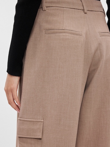 MSCH COPENHAGEN Wide leg Veckad byxa 'Michelle' i brun