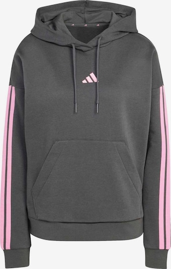 ADIDAS SPORTSWEAR Sportsweatshirt 'ESSENTIALS 3-STRIPES FLEECE' in XXXS-XXS in dunkelgrau / hellpink, Produktansicht