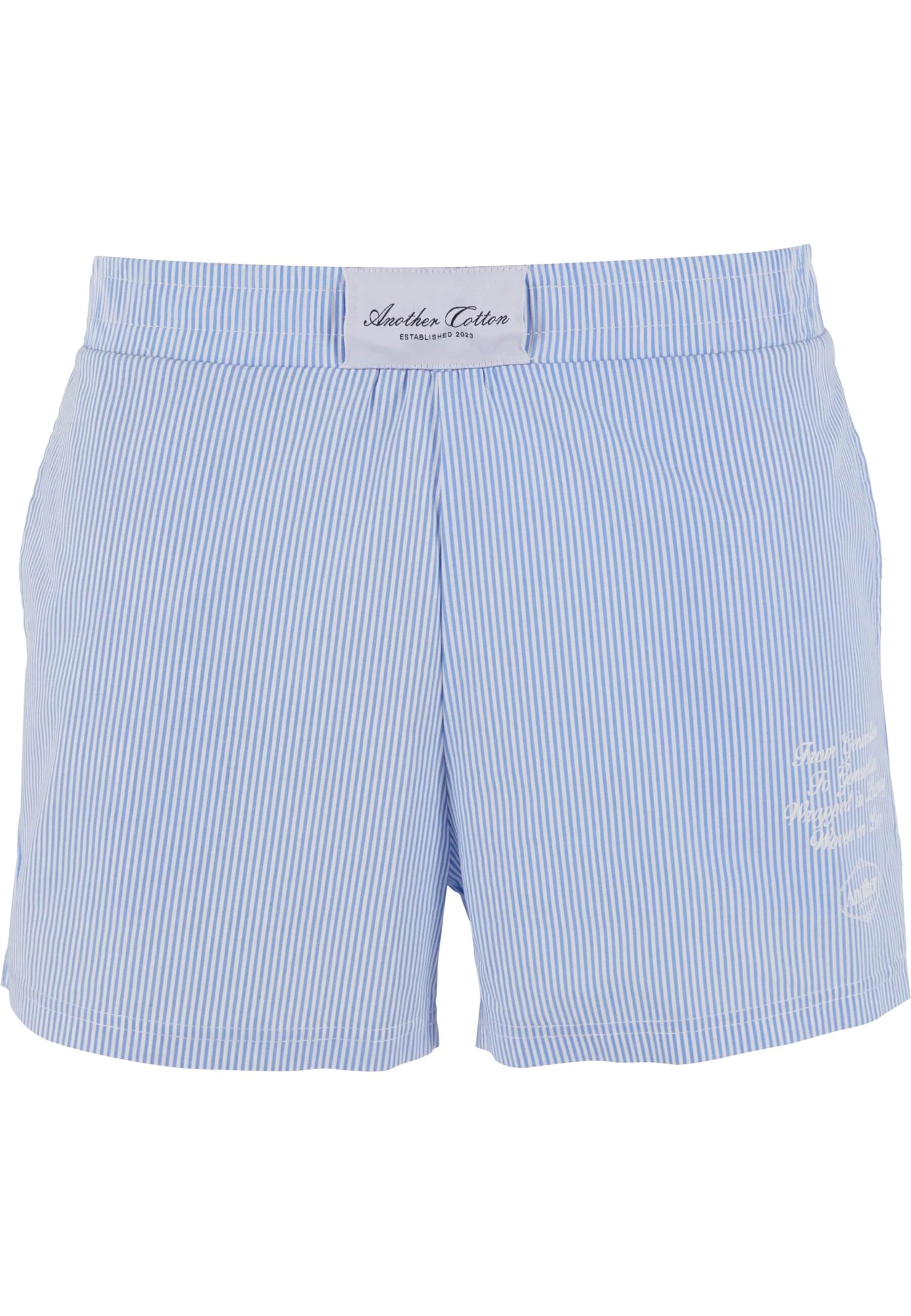 Another Cotton Lab Regular Broek in Blauw: voorkant