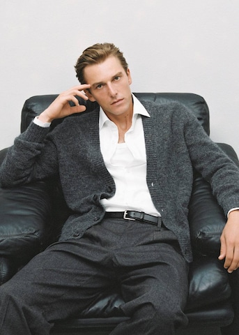 MANGO MAN Cardigan mantua in Grau