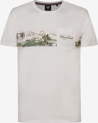 Petrol Industries Camiseta 'Classic' en verde / oliva / rosa / blanco, Vista del producto