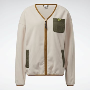 Reebok Fleece Jacket 'Classics Polar' in Beige: front