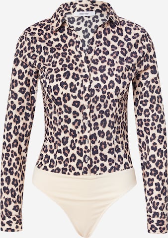 ABOUT YOU Blouse bodysuit 'Linda' in Beige: front