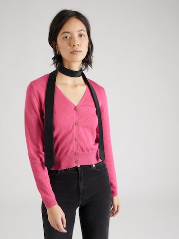 Blutsgeschwister Knit Cardigan 'Save the World' in Pink: front