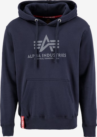 ALPHA INDUSTRIES Mikina – modrá: přední strana