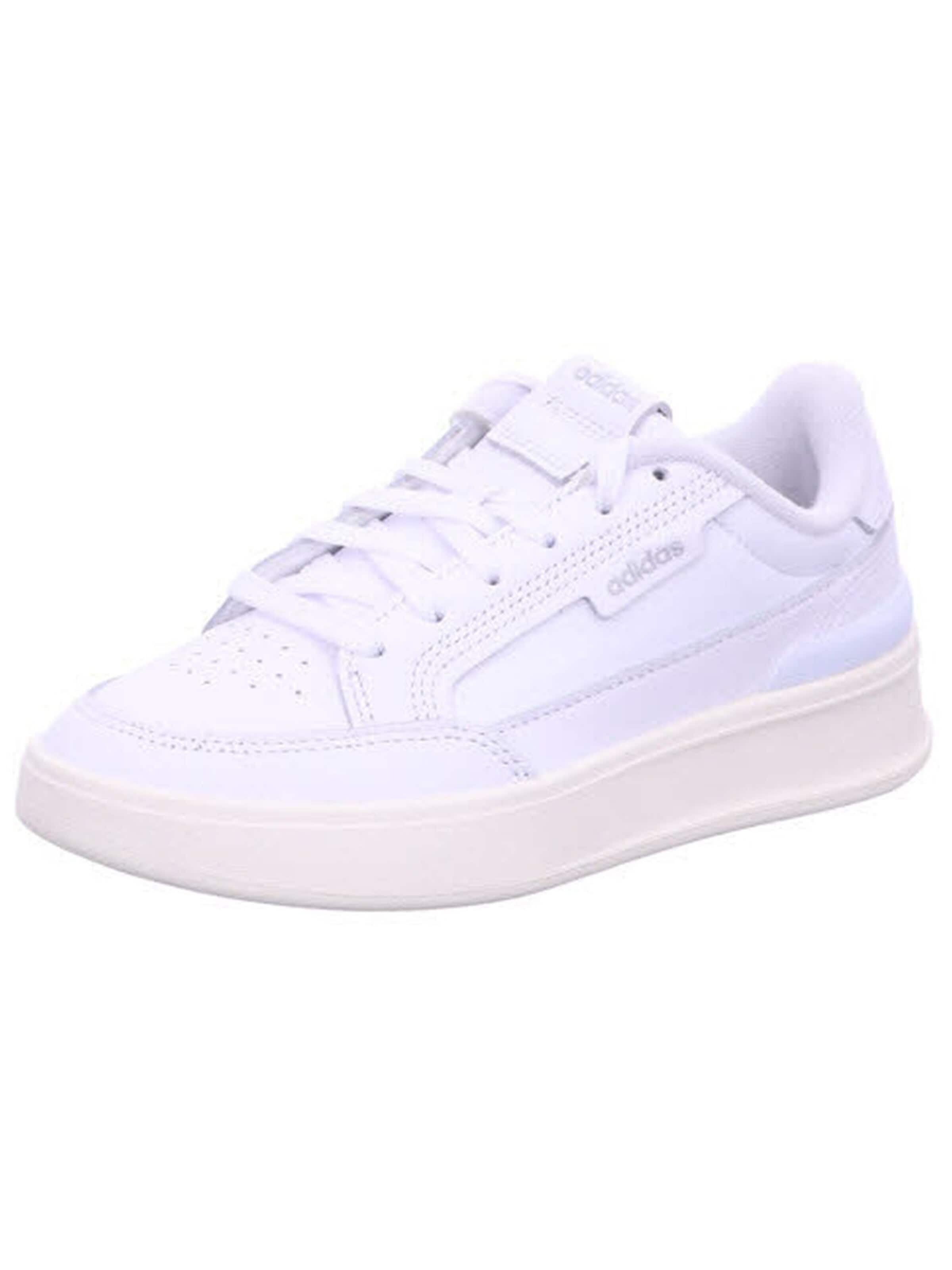 Baskets basses 'Sneaker Low Damen JI2130 Echtleder in weiß' ADIDAS en blanc : devant