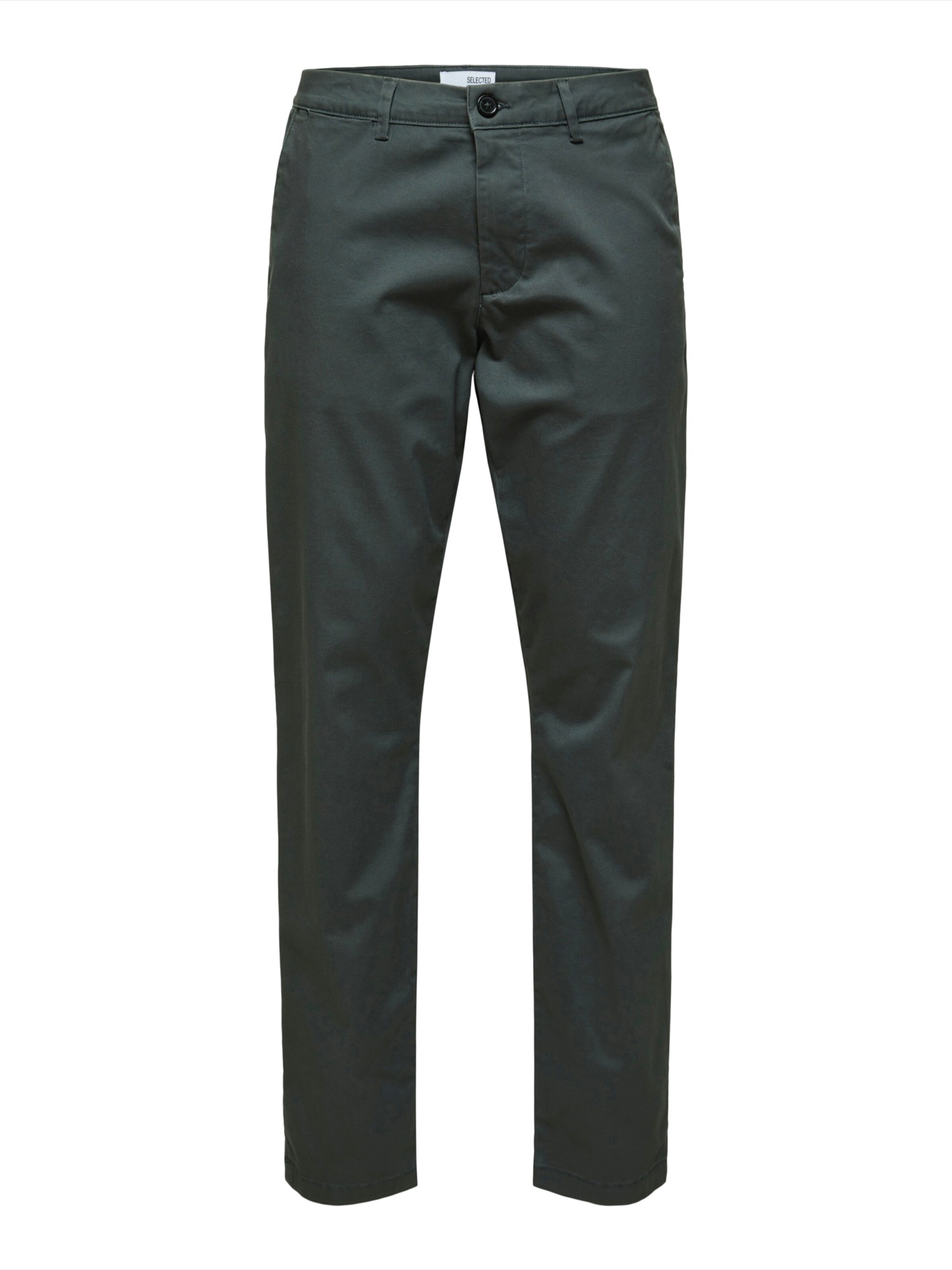 SELECTED Chino trousers 'SLHMiles Flex' in Grey: front