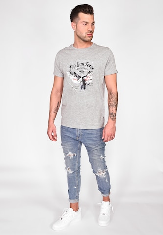 TOP GUN T-Shirt 'TG20213024' in Grau