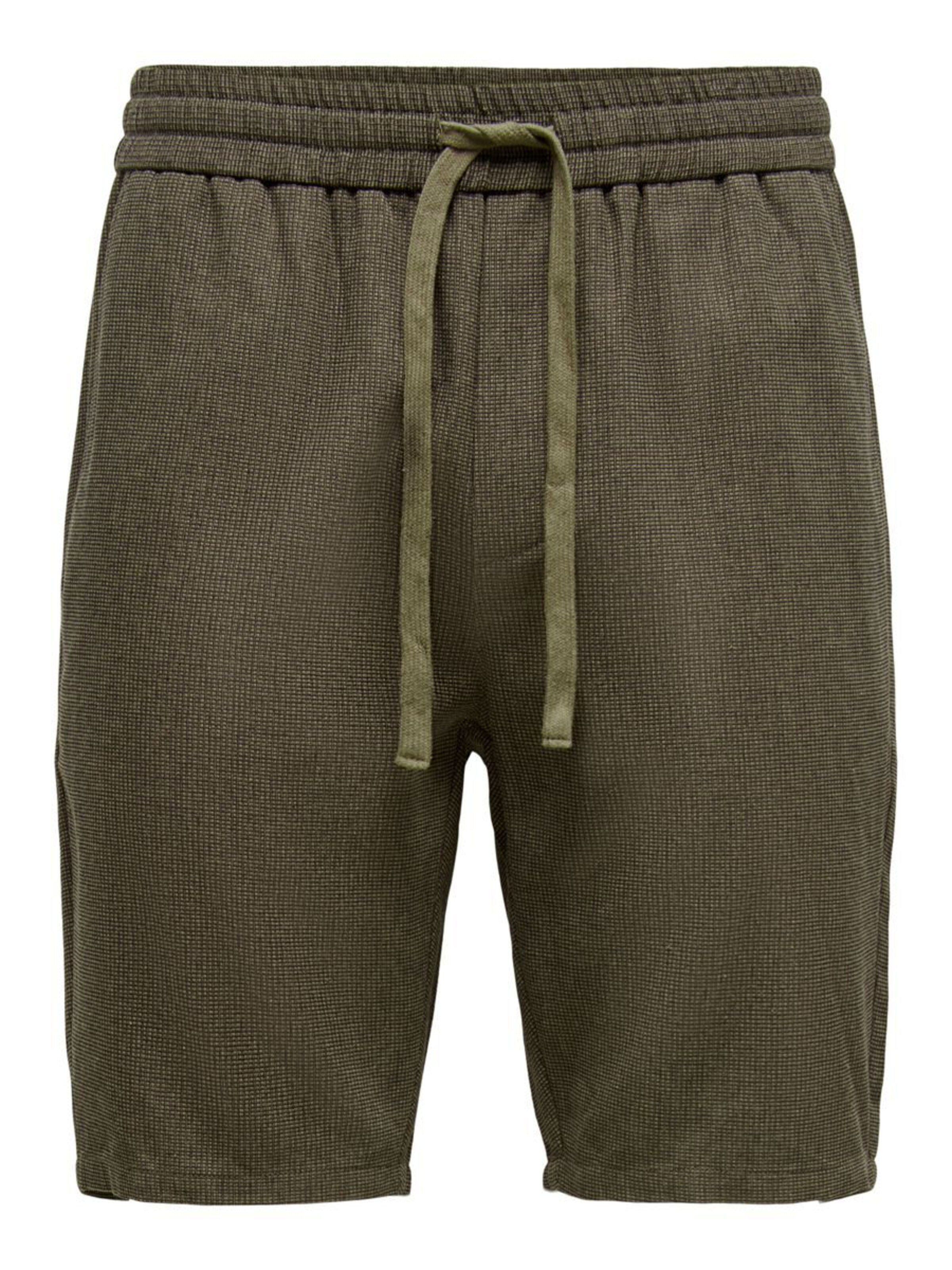 Only & Sons Loosefit Broek in Groen: voorkant