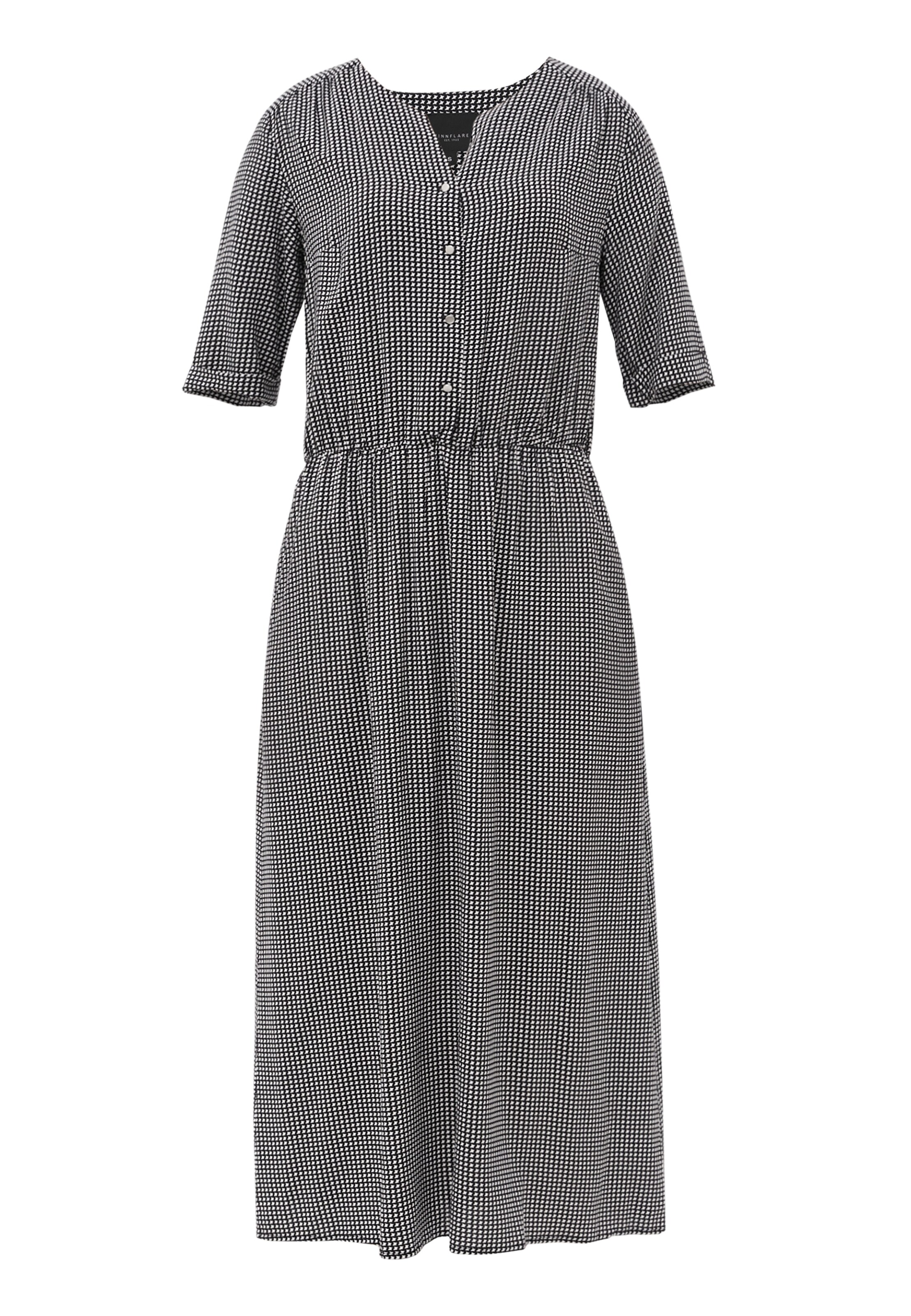 Finn Flare Sommerkleid 'Print' in Schwarz: Vorderseite