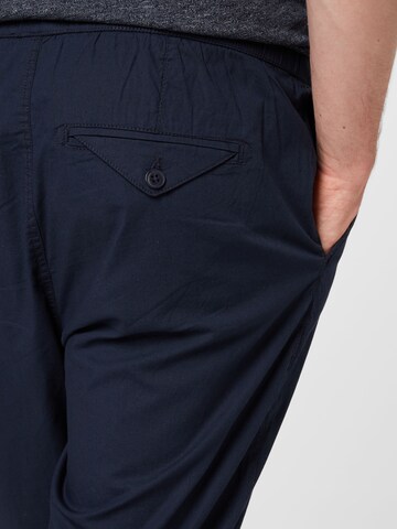 !Solid Tapered Trousers in Blue