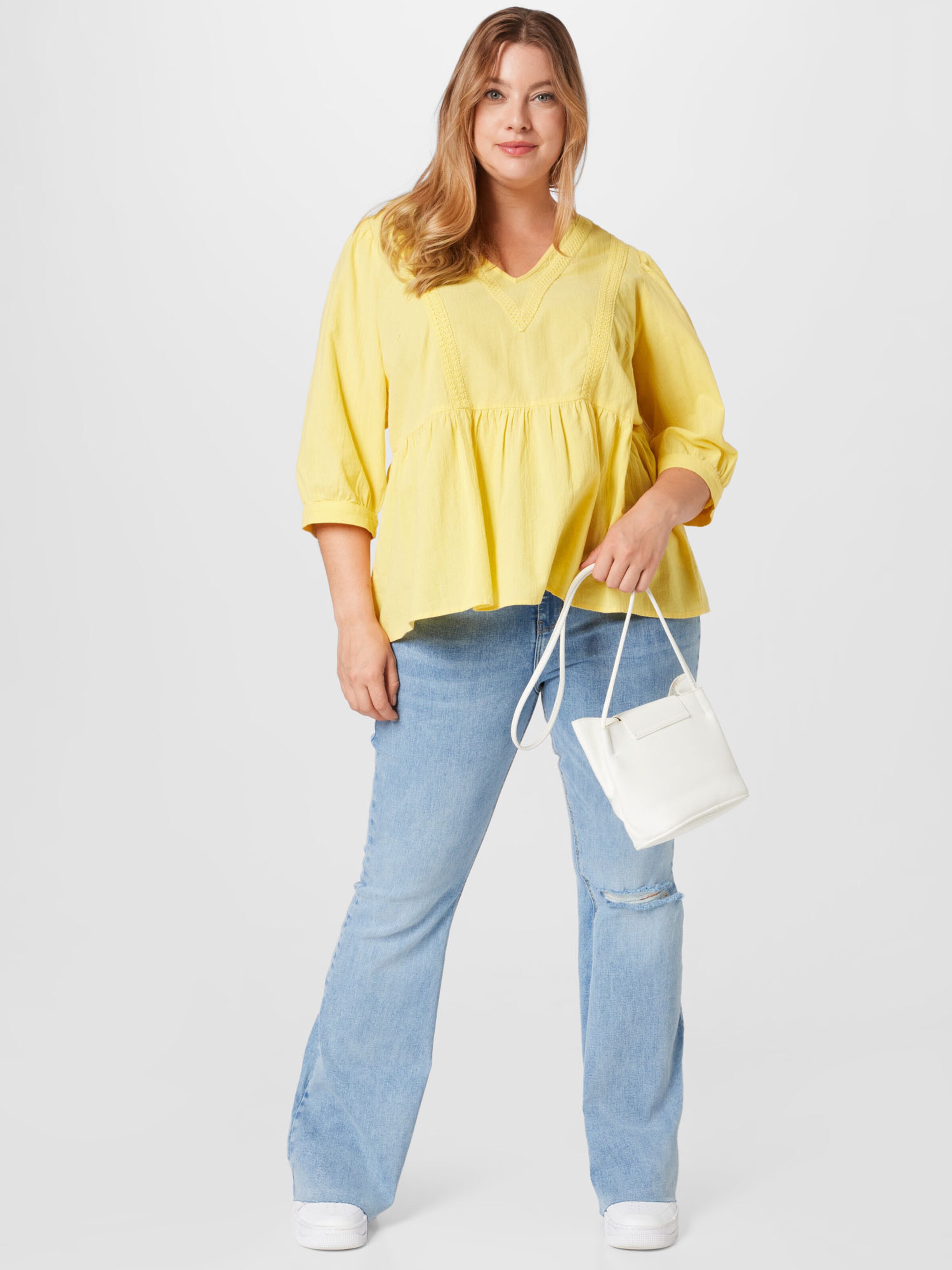 Frauen Große Größen Vero Moda Curve Bluse in Gelb - NV71820