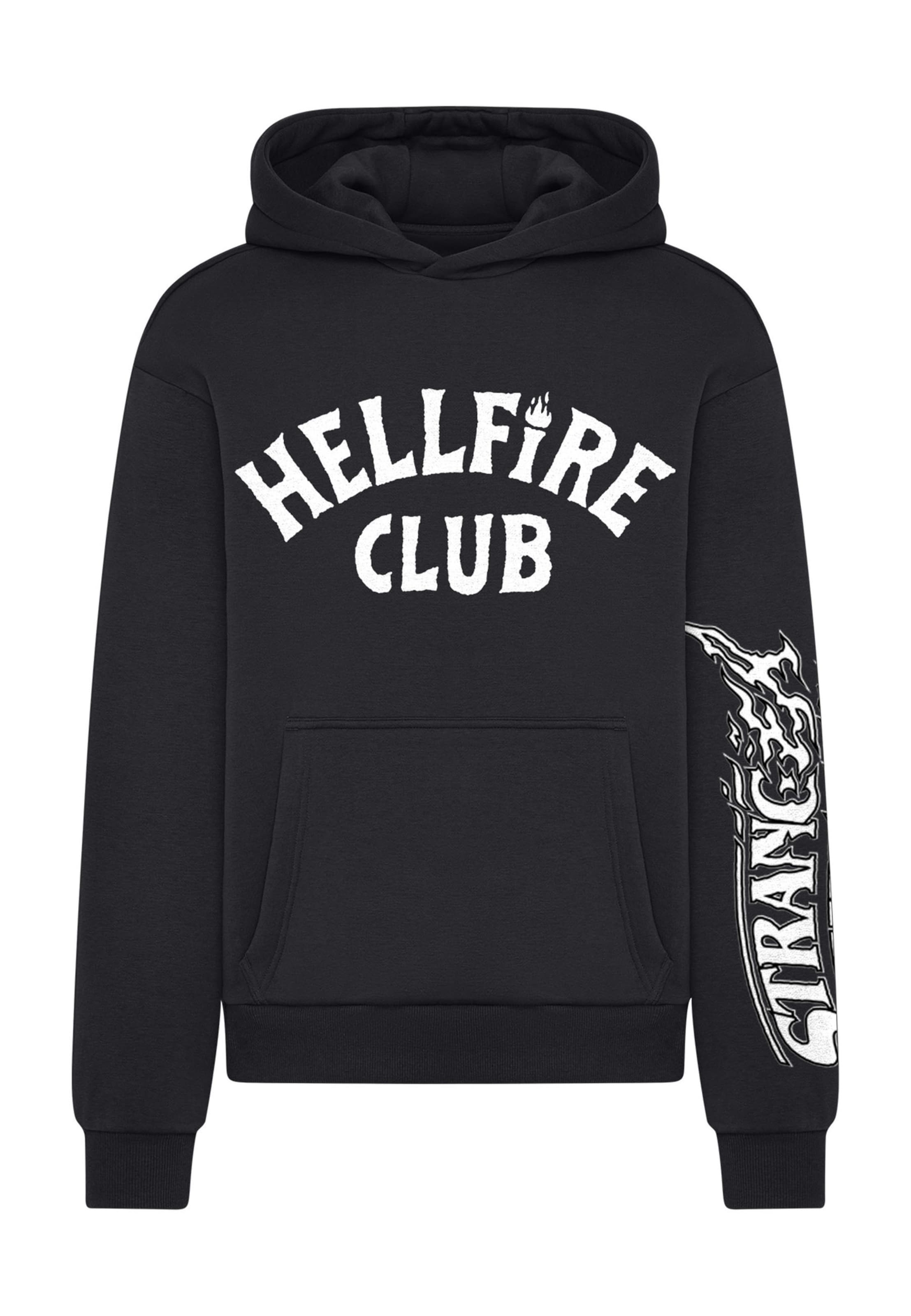 Merchcode Sweatshirt 'Stranger Things' in Zwart: voorkant