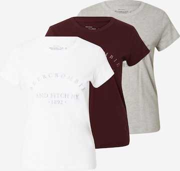 T-shirt Abercrombie & Fitch en blanc : devant