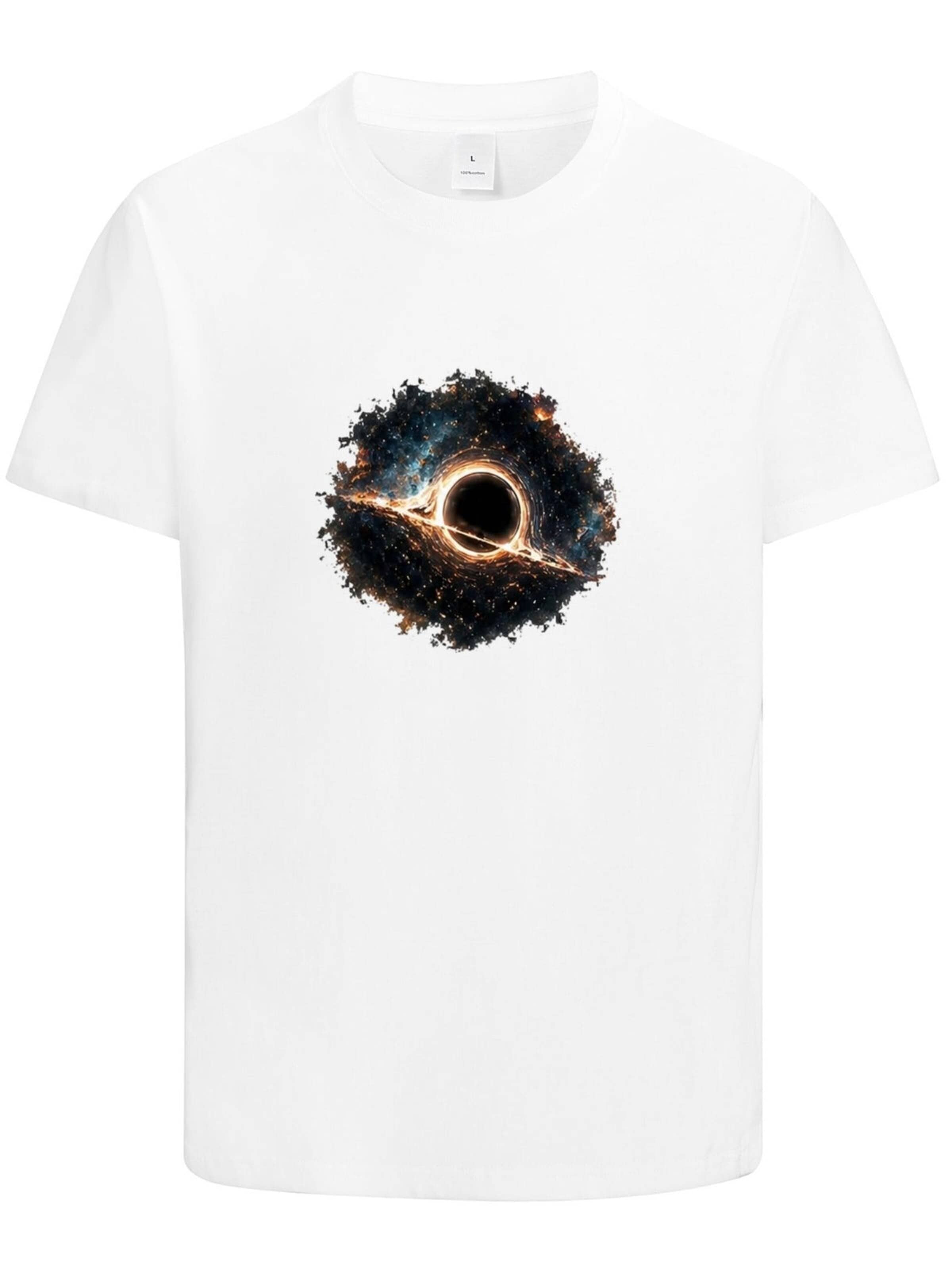 HUSKSWARE Shirt 'Herren T-Shirt mit abstraktem Grafikprint'‌‌‌‌‌ in Weiß: Vorderseite