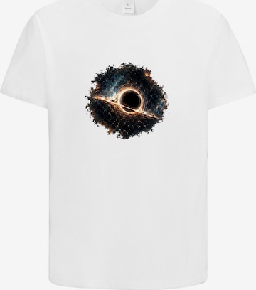 HUSKSWARE Shirt 'Herren T-Shirt mit abstraktem Grafikprint' in Weiß: Vorderseite