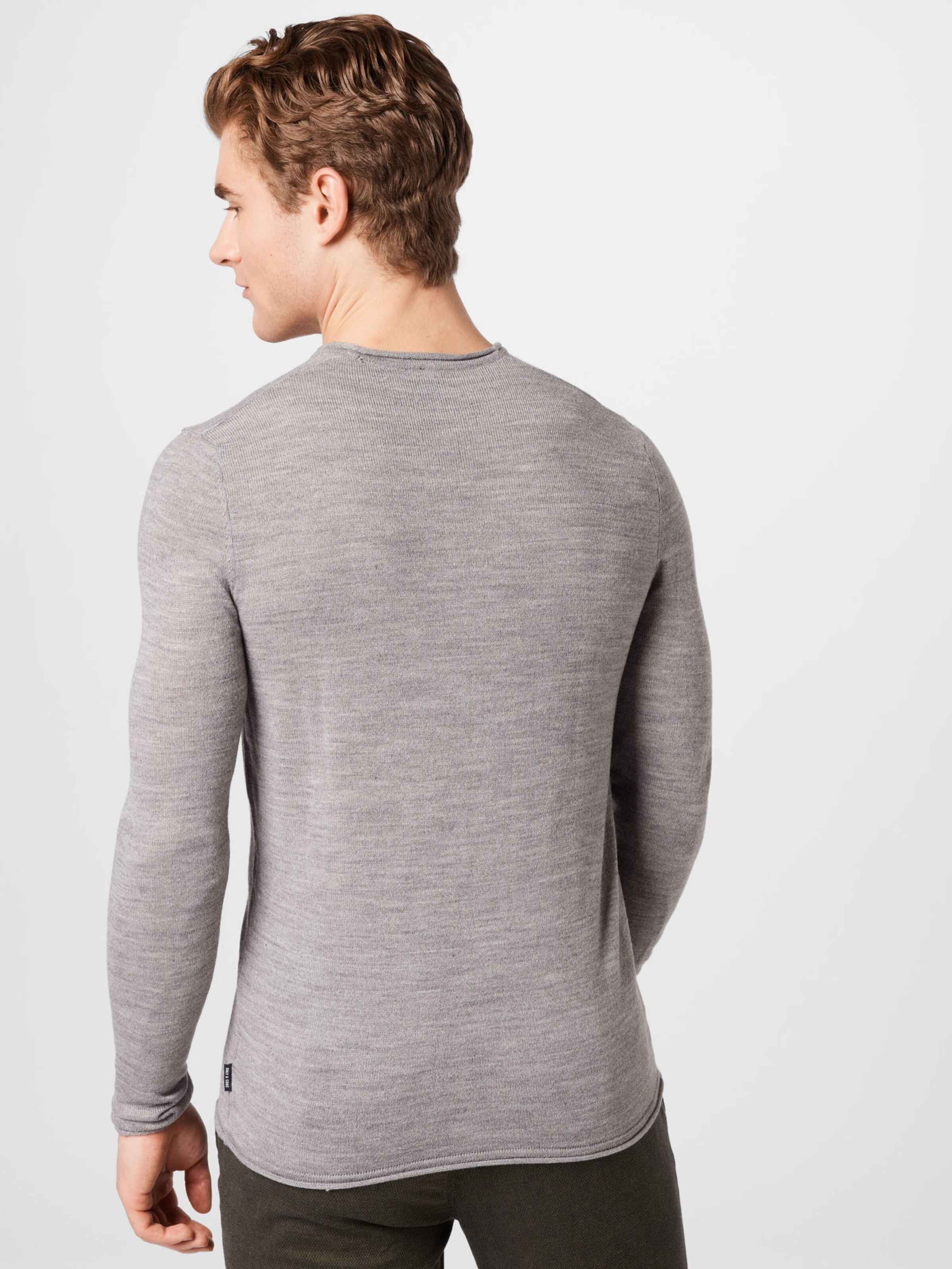 Männer Pullover & Strick Only & Sons Pullover in Graumeliert - RF55849 Männer Pullover & Strick Only & Sons Pullover in Graumeliert - RF55849
