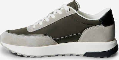 Sportbačiai be auliuko iš Calvin Klein, spalva – pilka / tamsiai žalia / juoda, Prekių apžvalga