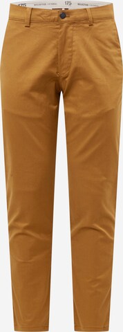 SELECTED HOMME Chino kalhoty 'Buckley' – hnědá: přední strana