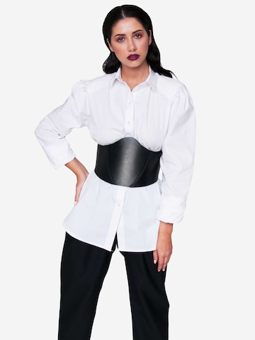 Haute Cuir Riem 'Structured Underbust Corset Belt' in Zwart: voorkant