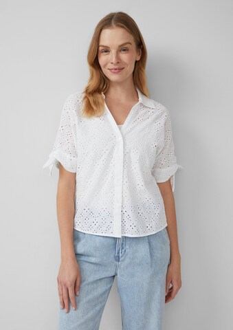 s.Oliver Bluse in Weiß: Vorderseite