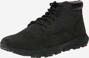 TIMBERLAND מגפי שרוכים 'Winsor Park' בשחור: מלפנים