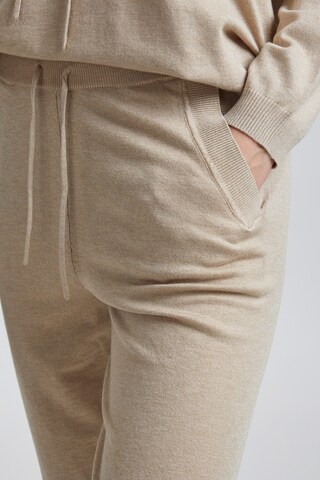 PULZ Jeans Tapered Stoffhose PZSARA in Beige