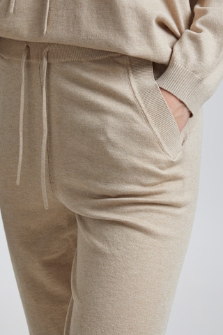 PULZ Jeans Tapered Pants in Beige