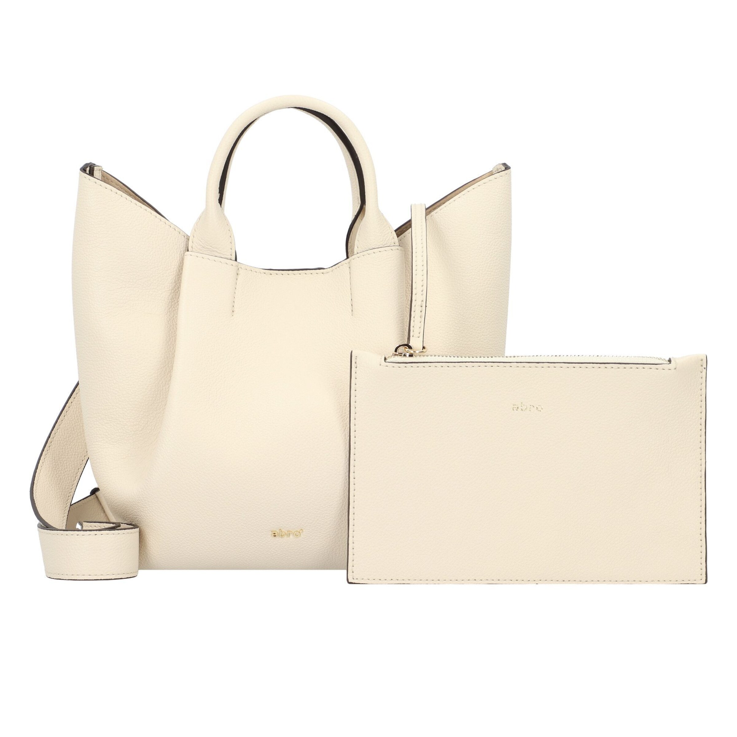 Borsa a mano di ABRO in beige: frontale