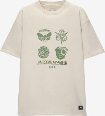 Pull&Bear T-Shirt in Beige: predná strana