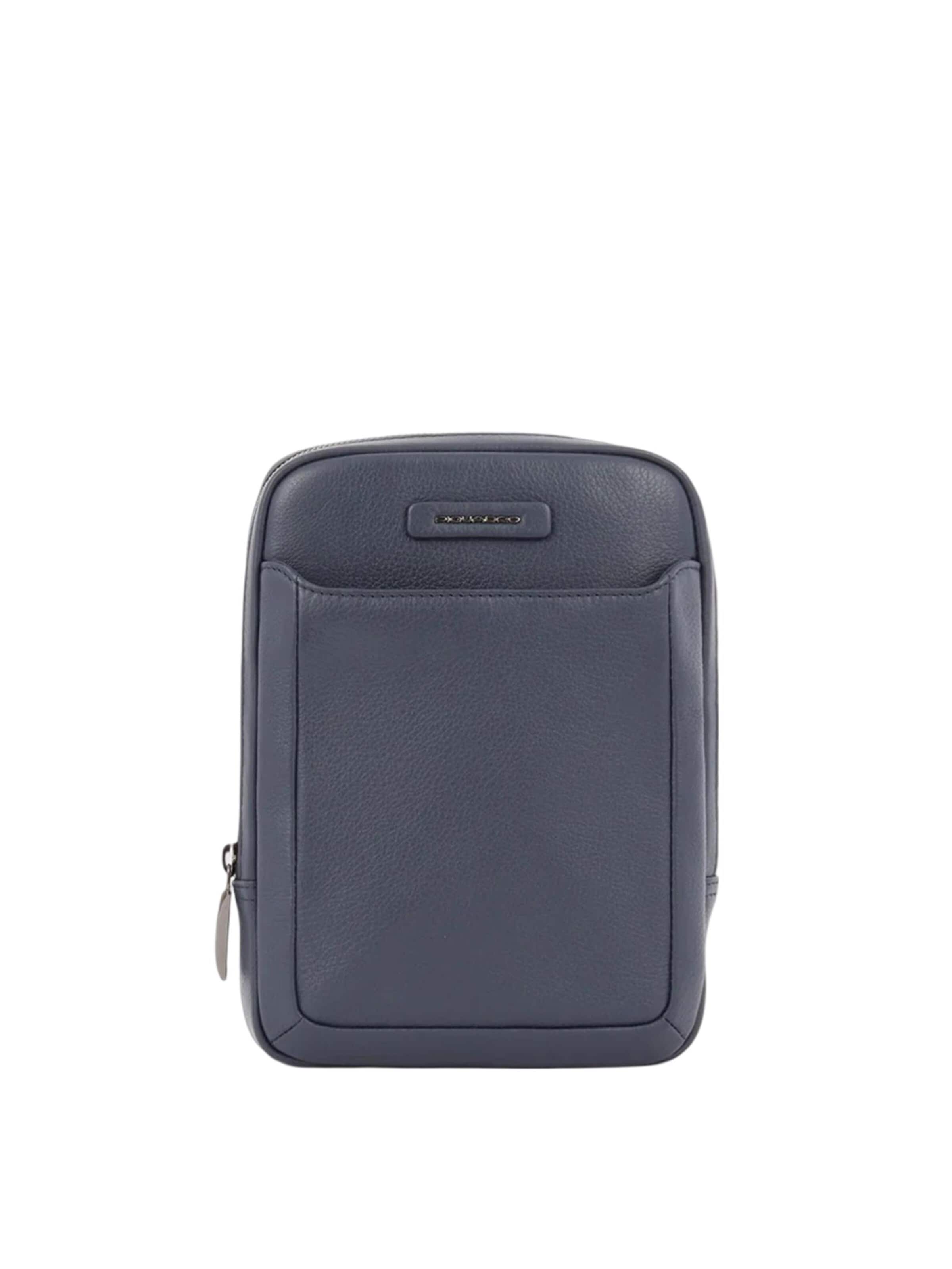 Piquadro - Bolsa para cámara en azul: frente