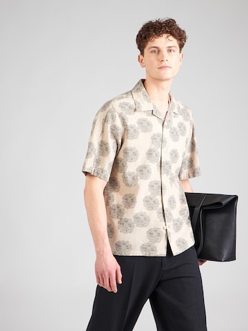 Regular fit Camicia 'Ole 5396' di NN07 in beige: frontale