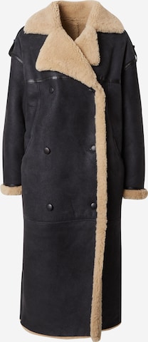 MEOTINE Ανοιξιάτικο και φθινοπωρινό παλτό 'GRACE' σε μαύρο: μπροστά