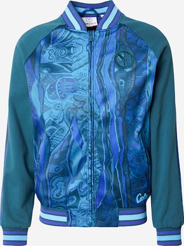 Carlo Colucci Zip-Up Hoodie 'Espro' in Green: front