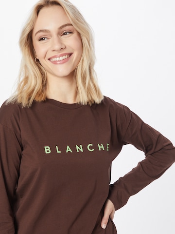 T-shirt Blanche en marron