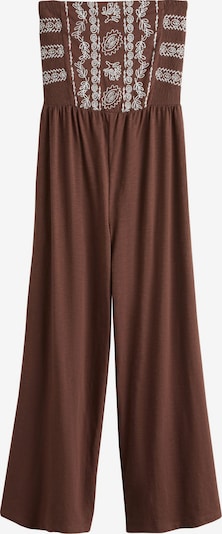 Next Jumpsuit in schoko / weiß, Produktansicht